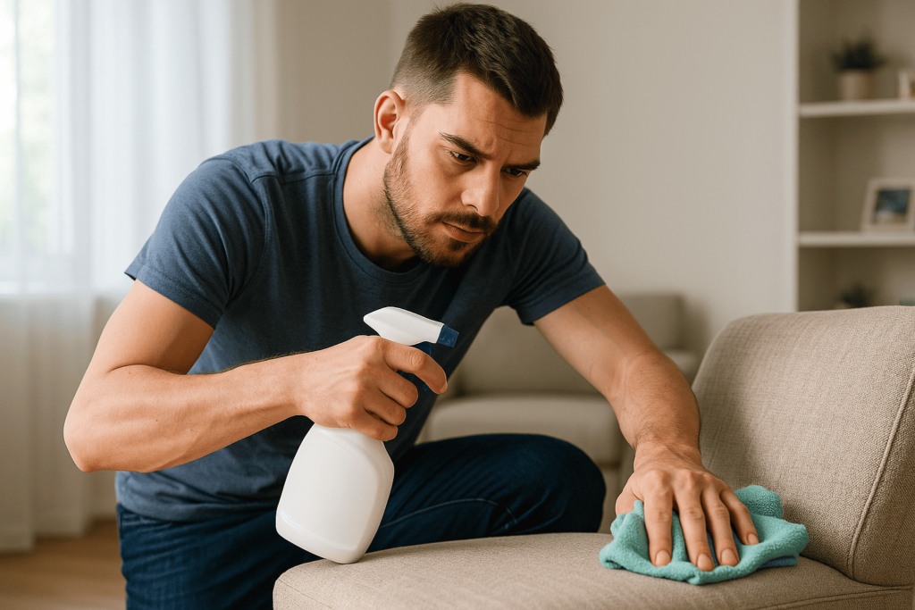 como limpar cadeiras de tecido